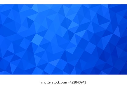 Blue polygonal illustration, which consist of triangles. Geometric background in Origami style with gradient. Triangular design for your business.
