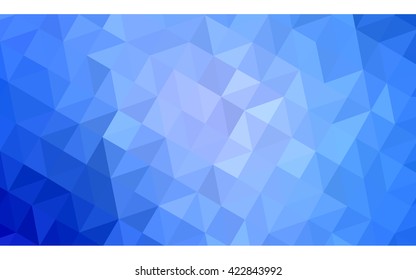 Blue polygonal illustration, which consist of triangles. Geometric background in Origami style with gradient. Triangular design for your business.