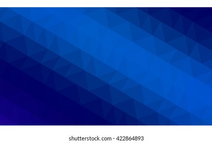 Blue polygonal illustration, which consist of triangles. Geometric background in Origami style with gradient. Triangular design for your business.