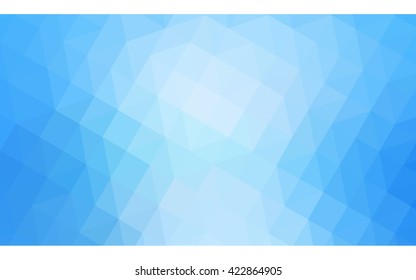 Blue polygonal illustration, which consist of triangles. Geometric background in Origami style with gradient. Triangular design for your business.