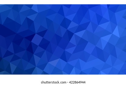 Blue polygonal illustration, which consist of triangles. Geometric background in Origami style with gradient. Triangular design for your business.