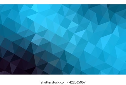 Blue polygonal illustration, which consist of triangles. Geometric background in Origami style with gradient. Triangular design for your business.