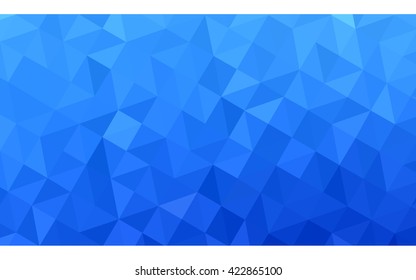 Blue polygonal illustration, which consist of triangles. Geometric background in Origami style with gradient. Triangular design for your business.