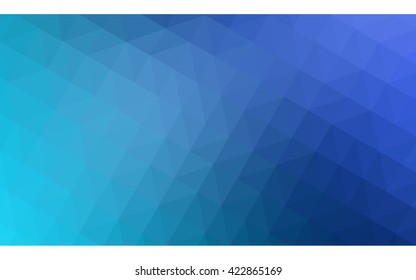 Blue polygonal illustration, which consist of triangles. Geometric background in Origami style with gradient. Triangular design for your business.