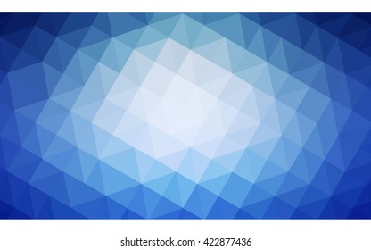 Blue polygonal illustration, which consist of triangles. Geometric background in Origami style with gradient. Triangular design for your business.