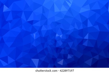 Blue polygonal illustration, which consist of triangles. Geometric background in Origami style with gradient. Triangular design for your business.