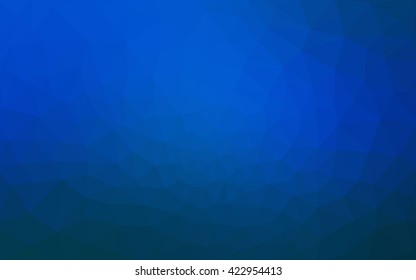 Blue polygonal illustration, which consist of triangles. Geometric background in Origami style with gradient. Triangular design for your business.
