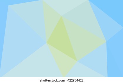 Blue polygonal illustration, which consist of triangles. Geometric background in Origami style with gradient. Triangular design for your business.