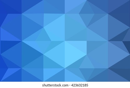 Blue polygonal illustration, which consist of triangles. Geometric background in Origami style with gradient. Triangular design for your business.