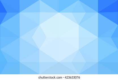Blue polygonal illustration, which consist of triangles. Geometric background in Origami style with gradient. Triangular design for your business.