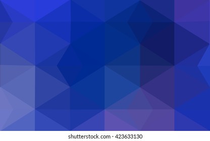 Blue polygonal illustration, which consist of triangles. Geometric background in Origami style with gradient. Triangular design for your business.