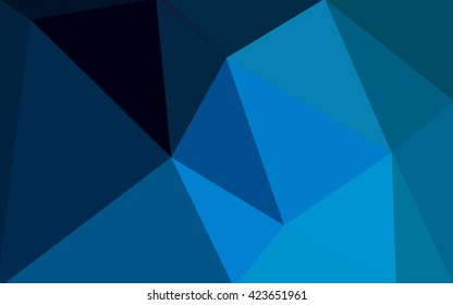 Blue polygonal illustration, which consist of triangles. Geometric background in Origami style with gradient. Triangular design for your business.