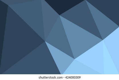 Blue polygonal illustration, which consist of triangles. Geometric background in Origami style with gradient. Triangular design for your business.