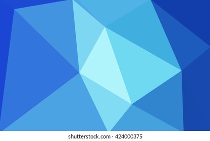 Blue polygonal illustration, which consist of triangles. Geometric background in Origami style with gradient. Triangular design for your business.
