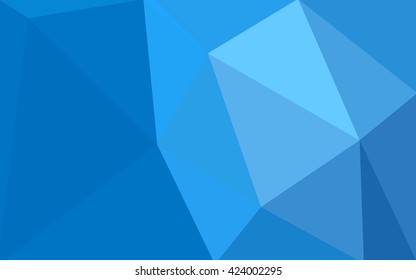Blue polygonal illustration, which consist of triangles. Geometric background in Origami style with gradient. Triangular design for your business.