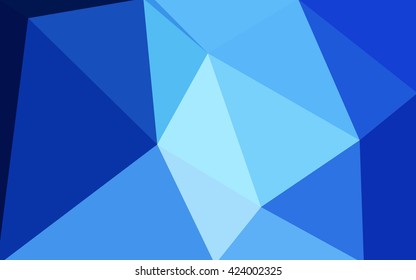 Blue polygonal illustration, which consist of triangles. Geometric background in Origami style with gradient. Triangular design for your business.