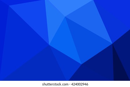 Blue polygonal illustration, which consist of triangles. Geometric background in Origami style with gradient. Triangular design for your business.
