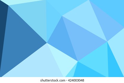 Blue polygonal illustration, which consist of triangles. Geometric background in Origami style with gradient. Triangular design for your business.