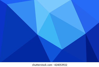 Blue polygonal illustration, which consist of triangles. Geometric background in Origami style with gradient. Triangular design for your business.