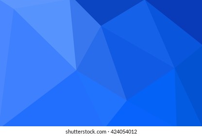 Blue polygonal illustration, which consist of triangles. Geometric background in Origami style with gradient. Triangular design for your business.