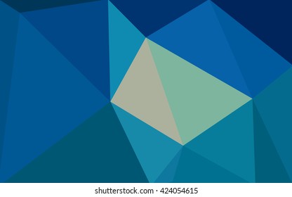 Blue polygonal illustration, which consist of triangles. Geometric background in Origami style with gradient. Triangular design for your business.