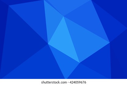 Blue polygonal illustration, which consist of triangles. Geometric background in Origami style with gradient. Triangular design for your business.