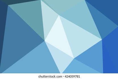 Blue polygonal illustration, which consist of triangles. Geometric background in Origami style with gradient. Triangular design for your business.