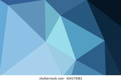 Blue polygonal illustration, which consist of triangles. Geometric background in Origami style with gradient. Triangular design for your business.