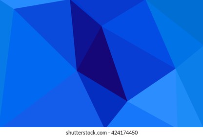 Blue polygonal illustration, which consist of triangles. Geometric background in Origami style with gradient. Triangular design for your business.