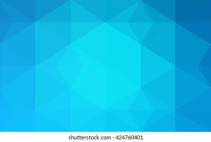 Blue polygonal illustration, which consist of triangles. Geometric background in Origami style with gradient. Triangular design for your business.