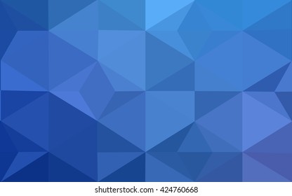 Blue polygonal illustration, which consist of triangles. Geometric background in Origami style with gradient. Triangular design for your business.