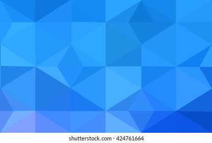 Blue polygonal illustration, which consist of triangles. Geometric background in Origami style with gradient. Triangular design for your business.