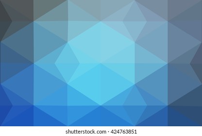 Blue polygonal illustration, which consist of triangles. Geometric background in Origami style with gradient. Triangular design for your business.