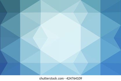 Blue polygonal illustration, which consist of triangles. Geometric background in Origami style with gradient. Triangular design for your business.