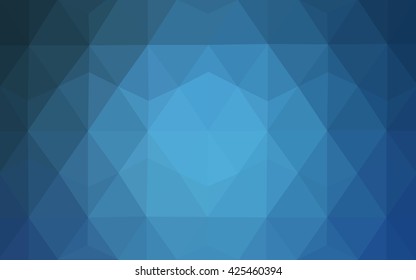 Blue polygonal illustration, which consist of triangles. Geometric background in Origami style with gradient. Triangular design for your business.