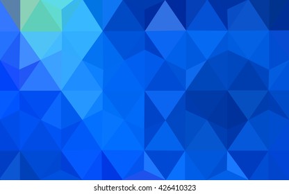 Blue polygonal illustration, which consist of triangles. Geometric background in Origami style with gradient. Triangular design for your business.