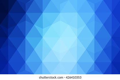Blue polygonal illustration, which consist of triangles. Geometric background in Origami style with gradient. Triangular design for your business.