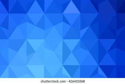 Blue polygonal illustration, which consist of triangles. Geometric background in Origami style with gradient. Triangular design for your business.
