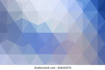 Blue polygonal illustration, which consist of triangles. Geometric background in Origami style with gradient. Triangular design for your business.