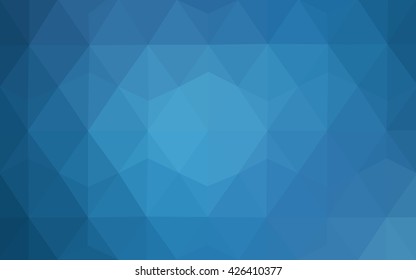 Blue polygonal illustration, which consist of triangles. Geometric background in Origami style with gradient. Triangular design for your business.