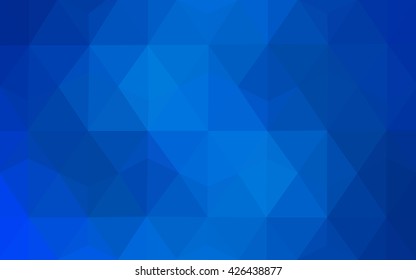 Blue polygonal illustration, which consist of triangles. Geometric background in Origami style with gradient. Triangular design for your business.
