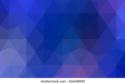 Blue polygonal illustration, which consist of triangles. Geometric background in Origami style with gradient. Triangular design for your business.