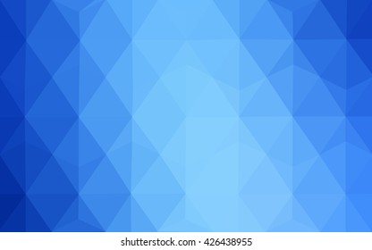 Blue polygonal illustration, which consist of triangles. Geometric background in Origami style with gradient. Triangular design for your business.