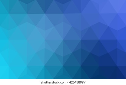 Blue polygonal illustration, which consist of triangles. Geometric background in Origami style with gradient. Triangular design for your business.