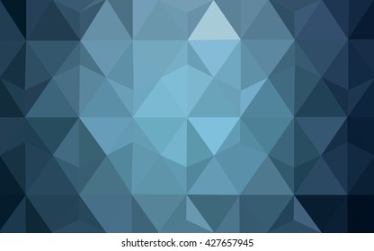 Blue polygonal illustration, which consist of triangles. Geometric background in Origami style with gradient. Triangular design for your business.