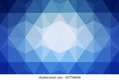 Blue polygonal illustration, which consist of triangles. Geometric background in Origami style with gradient. Triangular design for your business.