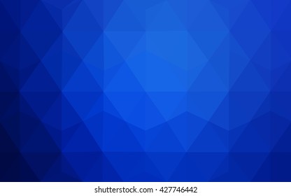 Blue polygonal illustration, which consist of triangles. Geometric background in Origami style with gradient. Triangular design for your business.