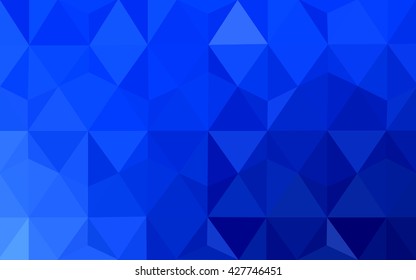 Blue polygonal illustration, which consist of triangles. Geometric background in Origami style with gradient. Triangular design for your business.