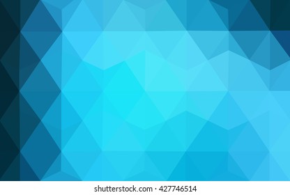 Blue polygonal illustration, which consist of triangles. Geometric background in Origami style with gradient. Triangular design for your business.