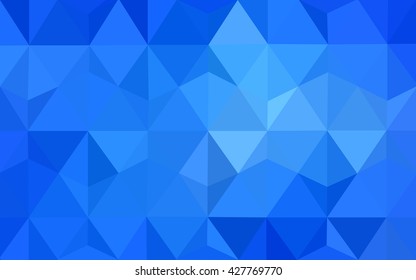Blue polygonal illustration, which consist of triangles. Geometric background in Origami style with gradient. Triangular design for your business.